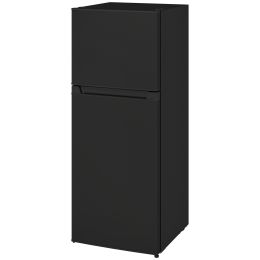 Small Fridge with Freezer, 4 Cu Ft Refrigerator with Reversible Doors, Black