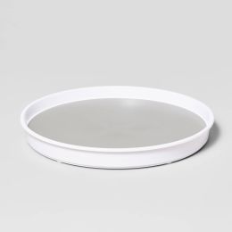 15" Lazy Susan Turn Table - Non-Slip Kitchen Organizer, White, Plastic