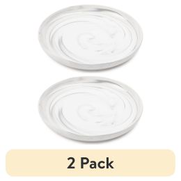 (2 pack) Stoneware Dinner Plate, Grey Marble Collection