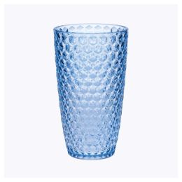 Diamond Cut Acrylic Glasses Drinking Set of 4 (19oz), Plastic Drinking Glasses, BPA Free Cocktail Glasses, Drinkware Set, Drinking Water Glasses