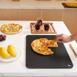 Pizza Steel, 20' X 14' X 3/8' Pizza Steel Plate For Oven, Pre-Seasoned Carbon Steel Pizza Baking Stone With 20X Higher Conductivity, Heavy Duty R (Option: Black)