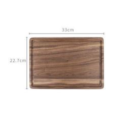 Black Walnut Wood Cutting Board Creative Whole Tray Fruit Chopping Cutting Board Wood Chopping Blocks For Kitchen (Option: Rectangular S)