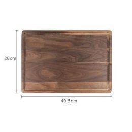 Black Walnut Wood Cutting Board Creative Whole Tray Fruit Chopping Cutting Board Wood Chopping Blocks For Kitchen (Option: Rectangula L)