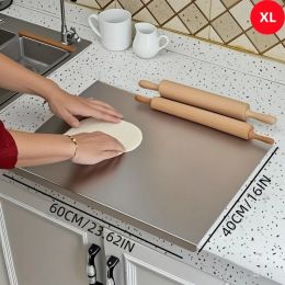 Stainless Steel Cutting Board For Kitchen - Large 304 Chopping Boards With Lid And Non-Slip Pad For Countertop, Suitable For Meat Vegetables Brea (Option: 40CM60CM)